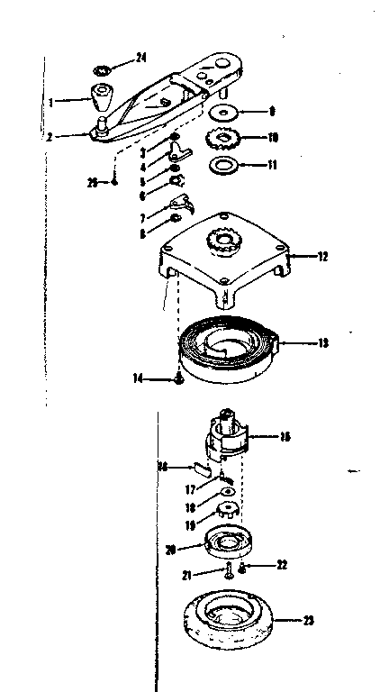 Self Starter No. 29362 Diagram and Parts List for 143106020  Craftsman Engine