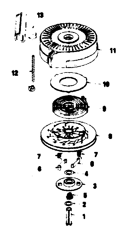 Rewind Starter Diagram and Parts List for 143384262  Craftsman Engine