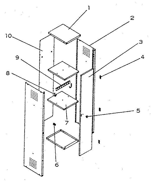 Unit Parts Diagram and Parts List for 706657440  Craftsman Tool Stand & Cart