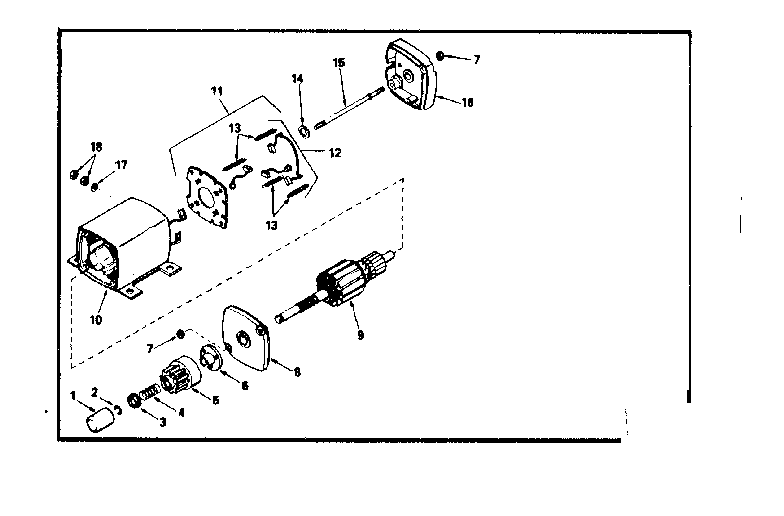 Starter Motor No. 33805 Diagram and Parts List for 143356032  Craftsman Engine