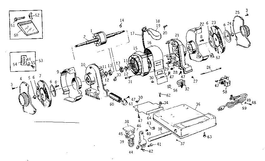 Unit Parts Diagram and Parts List for 39719671  Craftsman Grinder