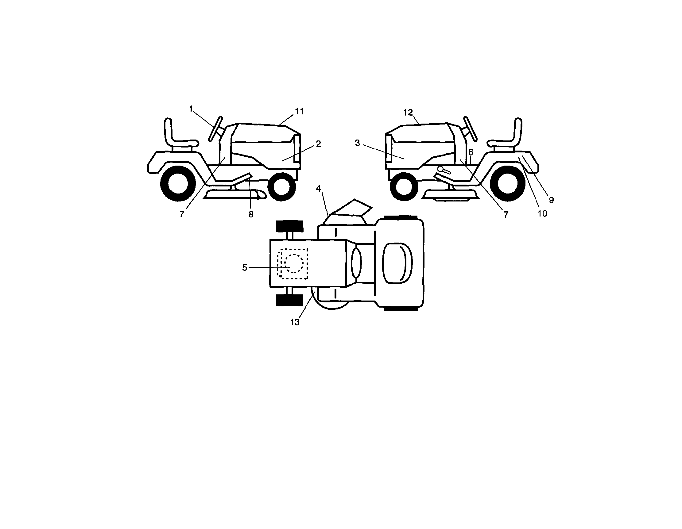 Decals Diagram and Parts List for 917280330  Craftsman Lawn Tractor