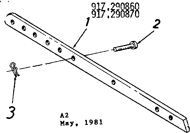 Depth Stake Diagram and Parts List for 917290580  Craftsman Tiller