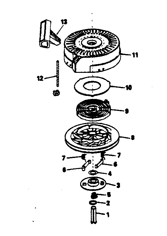 Rewind Starter No. 590621 Diagram and Parts List for 143374032  Craftsman Engine