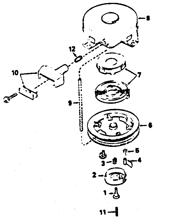 Rewind Starter No. 590420a Diagram and Parts List for 143374432  Craftsman Engine