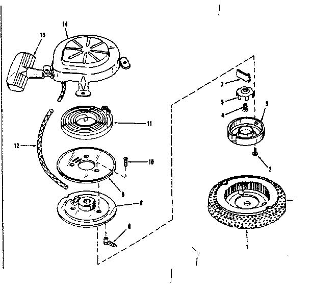 Starter No. 29224 Diagram and Parts List for 14311301  Craftsman Engine