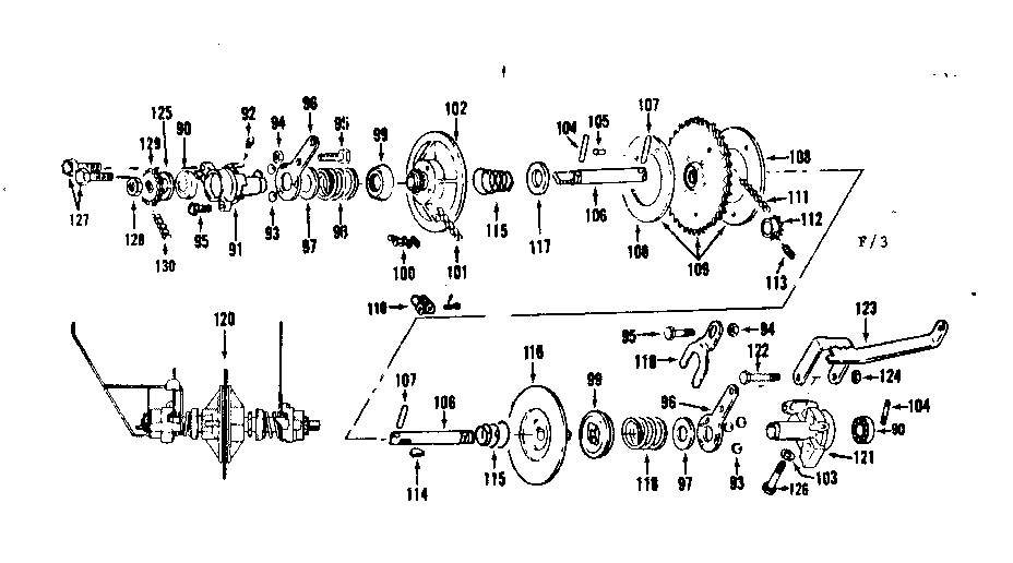 Clutch Diagram and Parts List for 17491261  Craftsman Lawn Mower