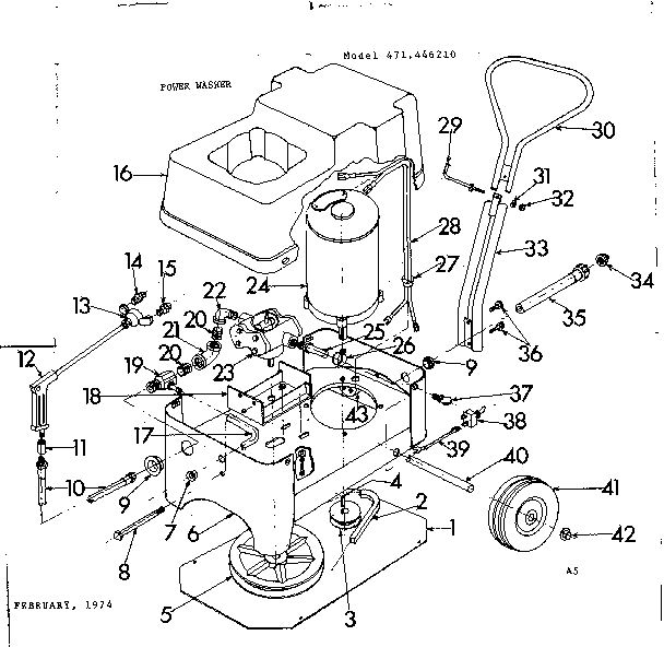Replacement Parts Diagram and Parts List for 471446210  Craftsman Pressure Washer