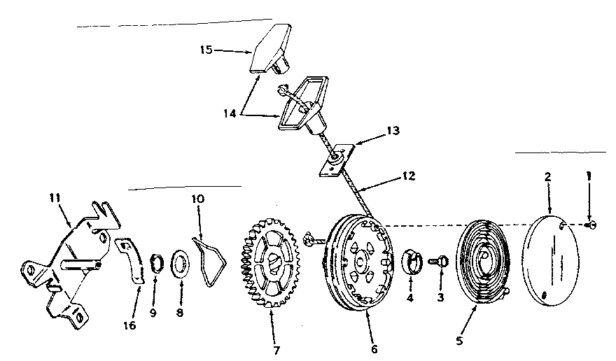 Side Mount Rewind Starter Diagram and Parts List for 143174252  Craftsman Engine