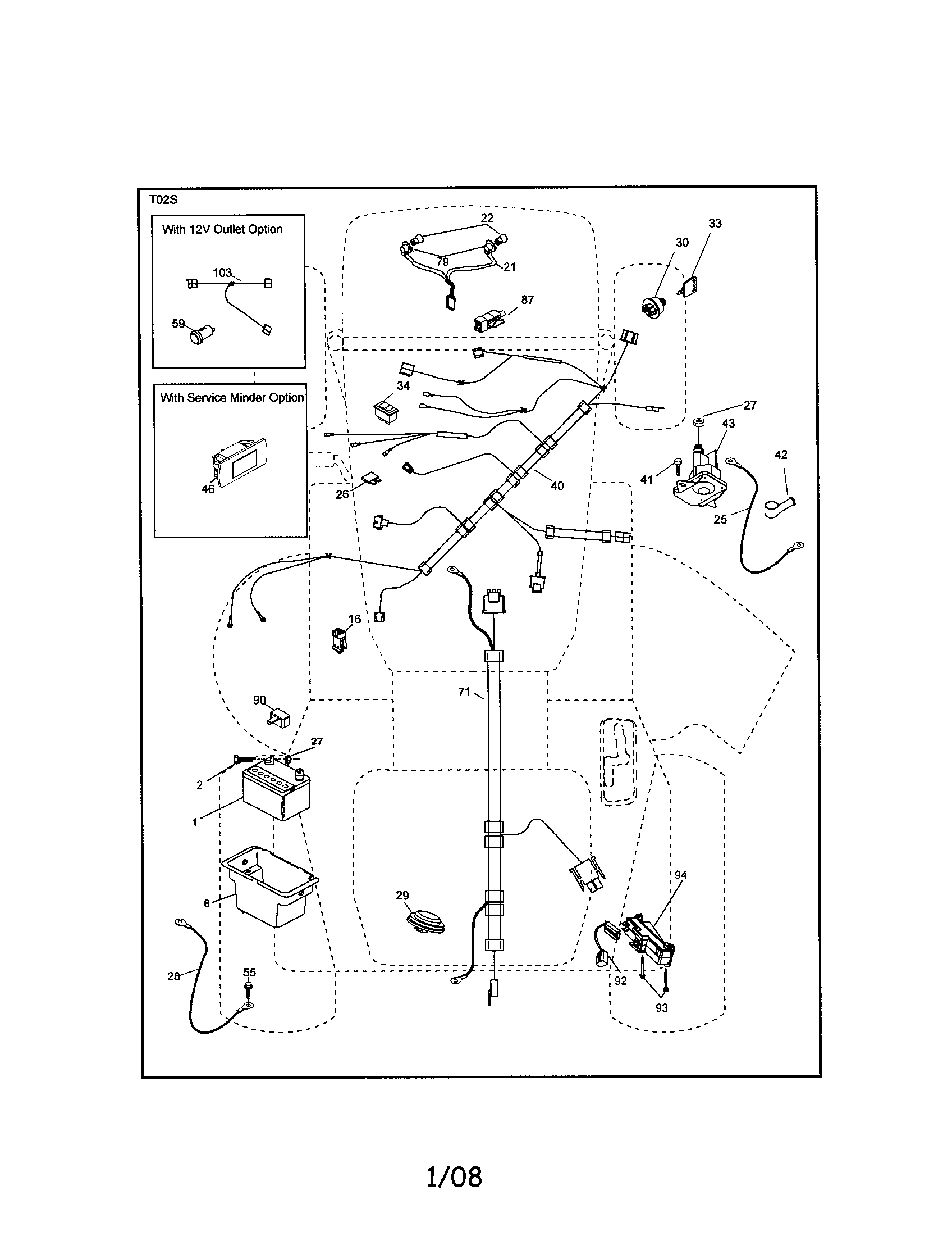 Electrical Diagram and Parts List for 917286120  Craftsman Lawn Tractor