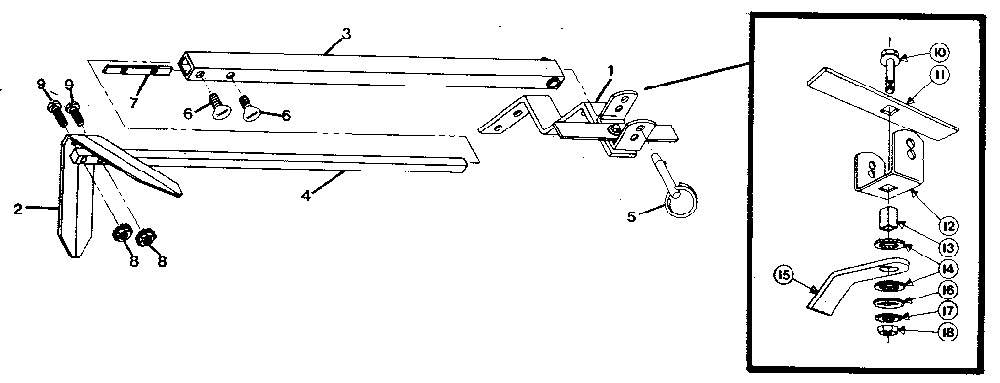 Marker arm Diagram and Parts List for 98729909  Craftsman Tiller