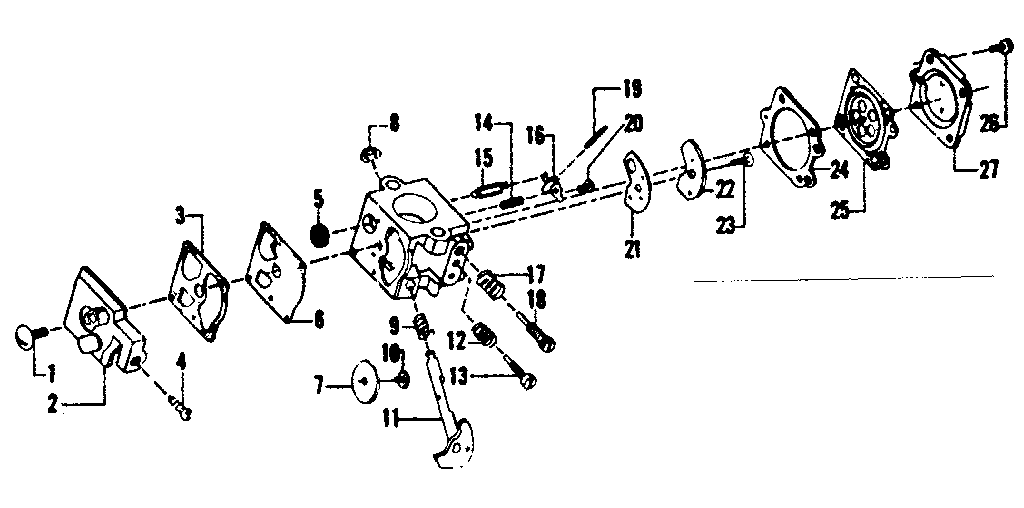 Carburetor No. 35183 Diagram and Parts List for 358798140  Craftsman Trimmer