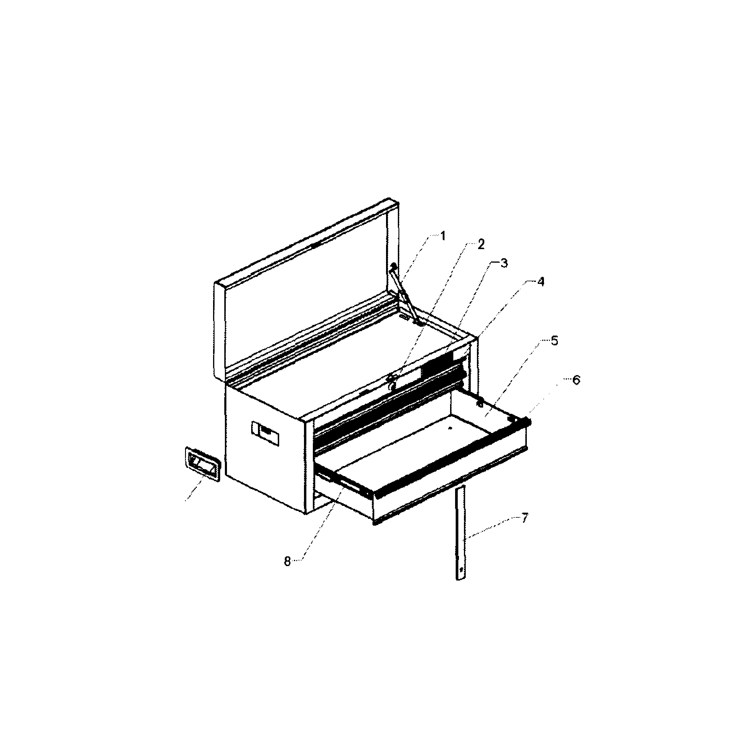 Tool Chest Diagram and Parts List for 706310170  Craftsman Tool Stand & Cart