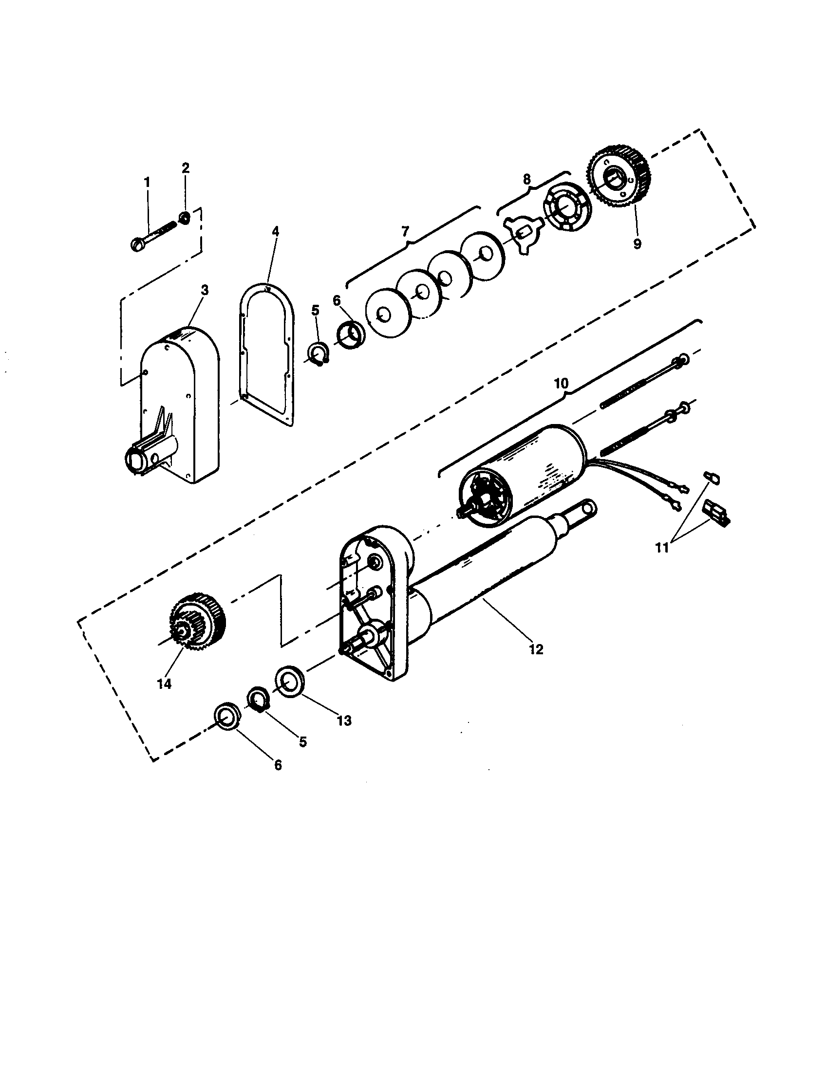 Electric Actuator Diagram and Parts List for 917242441  Craftsman Lawn Tractor