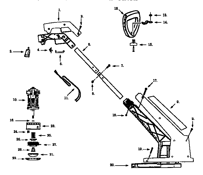 Replacement Parts Diagram and Parts List for 358799051  Craftsman Trimmer