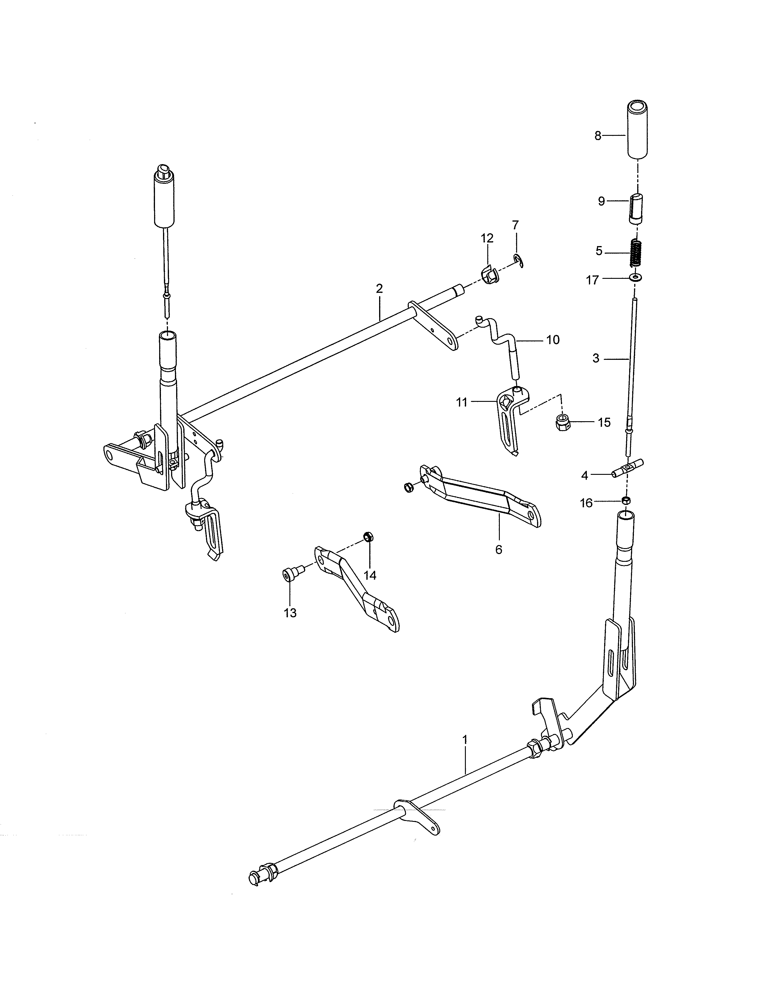 Brake/lift Diagram and Parts List for 917277780  Craftsman Engine
