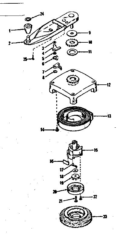 No-pull Starter Diagram and Parts List for 143131092  Craftsman Engine