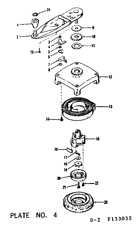 No-pull Starter Diagram and Parts List for 143133032  Craftsman Engine