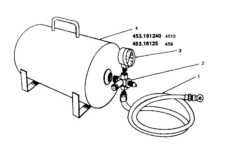 Unit Parts Diagram and Parts List for 453161240  Craftsman Compressor