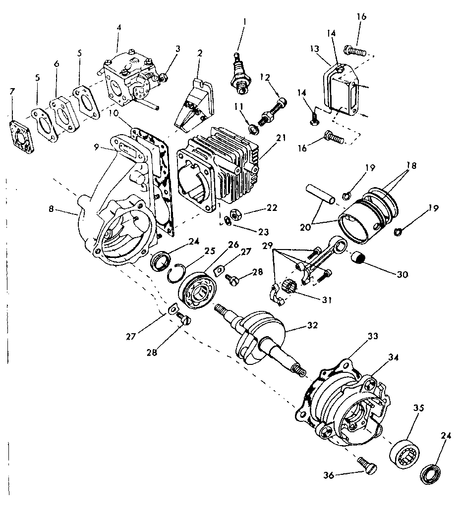 Carburetor Diagram and Parts List for 917351451  Craftsman Chainsaw