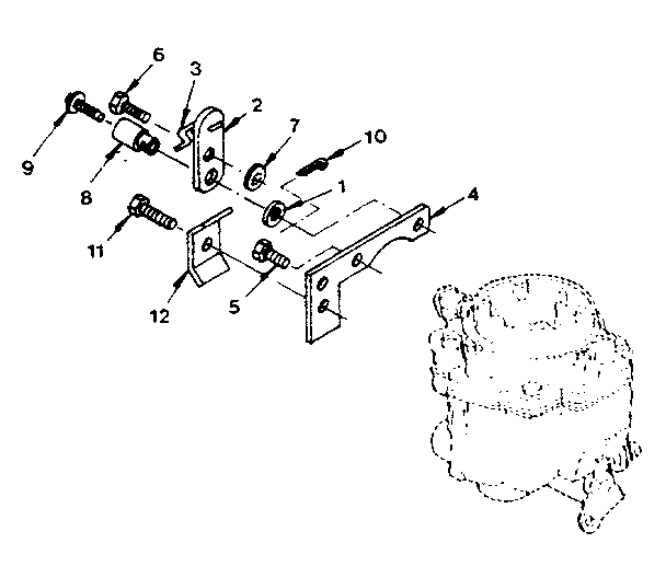 Choke Control (front Pull) Diagram and Parts List for 73910896B  Craftsman Engine