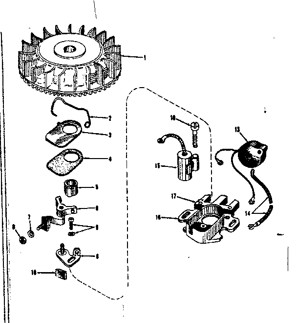 Magneto (phelon F-3220-g) Diagram and Parts List for 143106020  Craftsman Engine