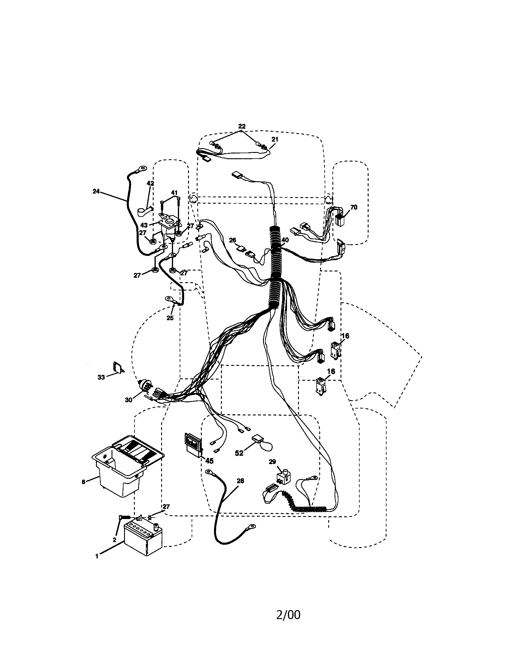 Electrical Diagram and Parts List for 917270680  Craftsman Lawn Tractor