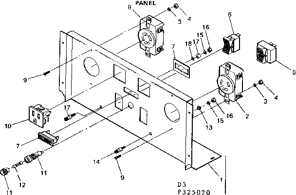 Panel Diagram and Parts List for 580325030  Craftsman Engine