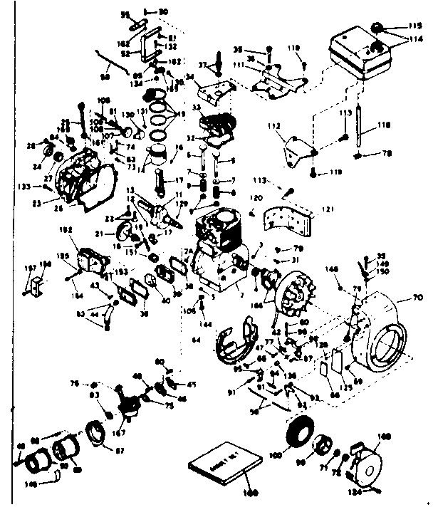 Unit Parts Diagram and Parts List for 143636062  Craftsman Engine