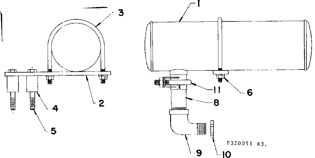 Muffler Assembly Diagram and Parts List for 580320051  Craftsman Engine