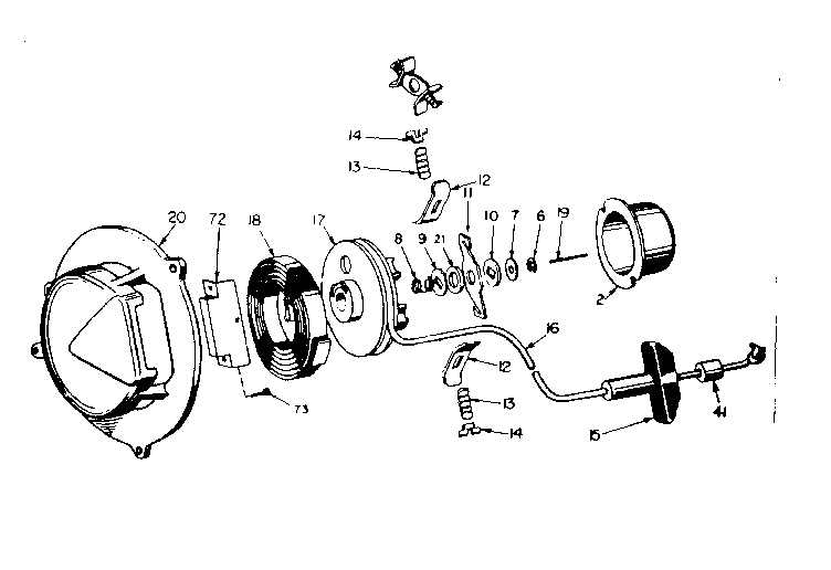Rewind Starter Diagram and Parts List for 91760034  Craftsman Chainsaw