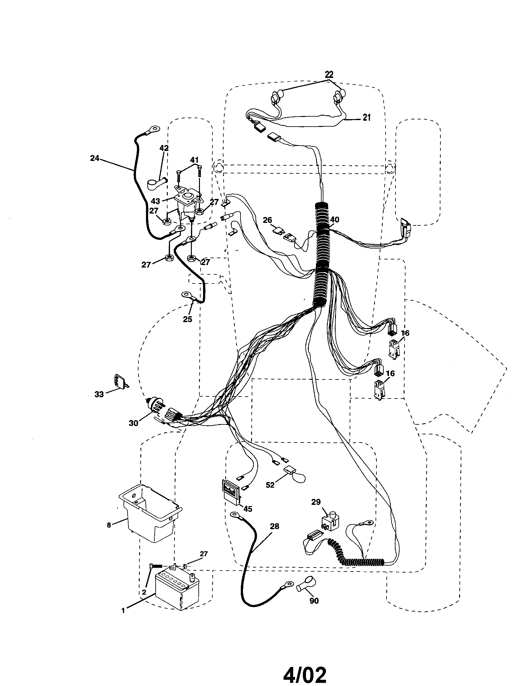 Electrical Diagram and Parts List for 917277031  Craftsman Lawn Tractor