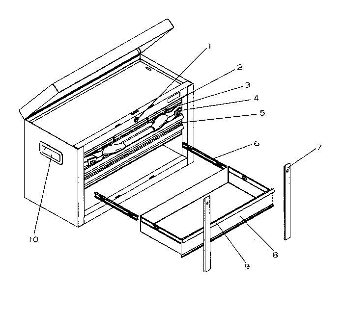 Chest Diagram and Parts List for 706597780  Craftsman Tool Stand & Cart