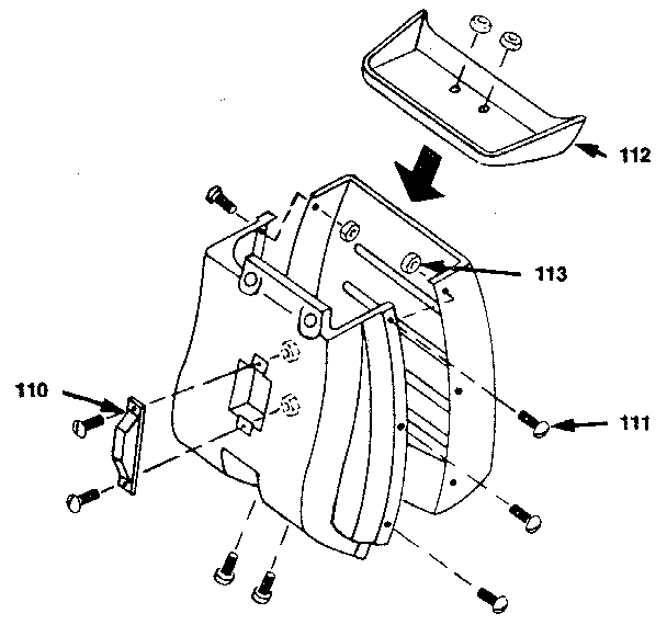 Grass Catcher Diagram and Parts List for 247383601  Craftsman Lawn Mower