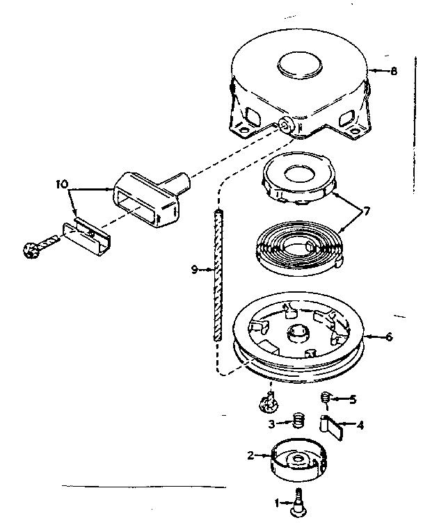 Rewind Starter No. 590420 Diagram and Parts List for 143171152  Craftsman Engine