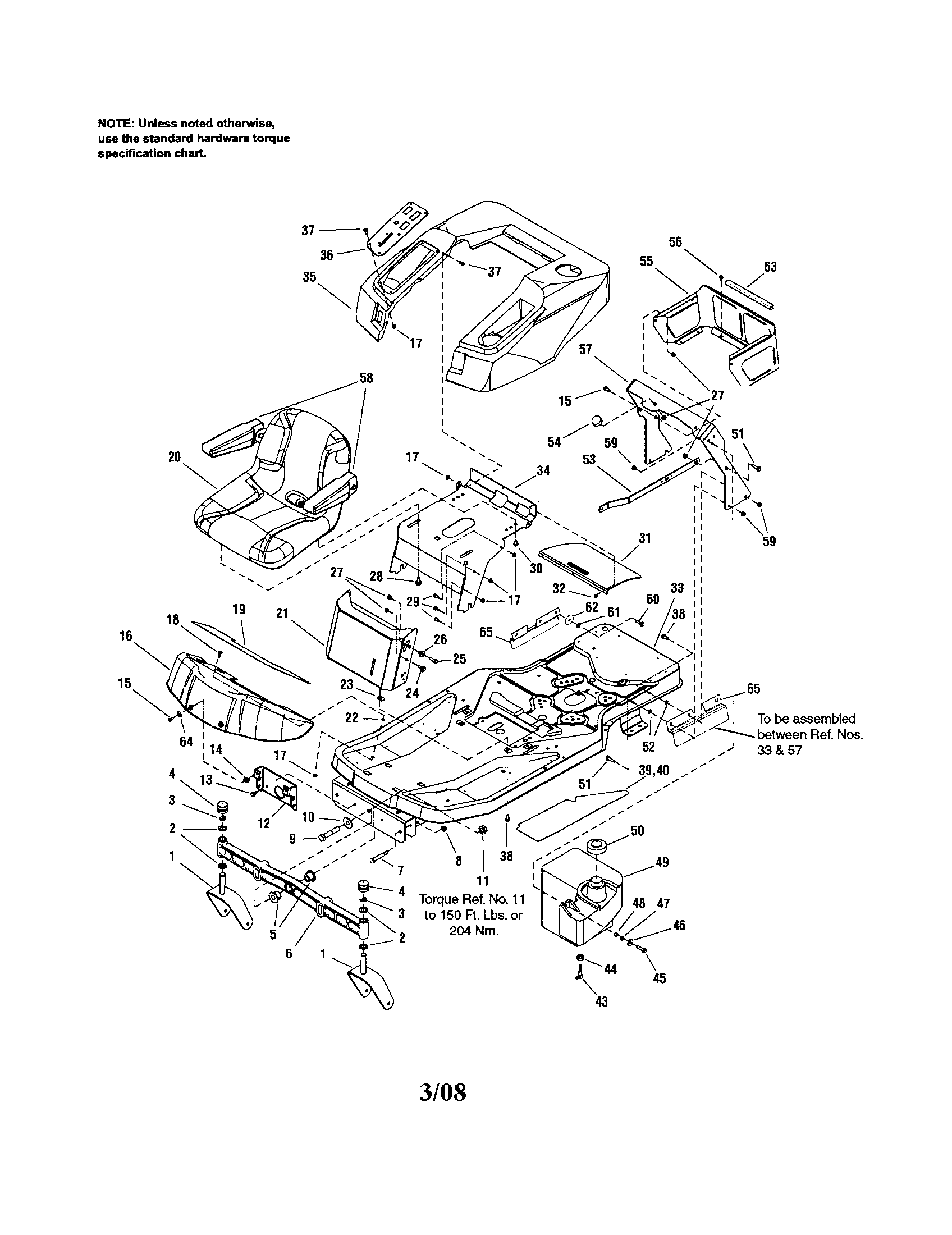 Frame/body/seat Diagram and Parts List for 10728786  Craftsman Engine
