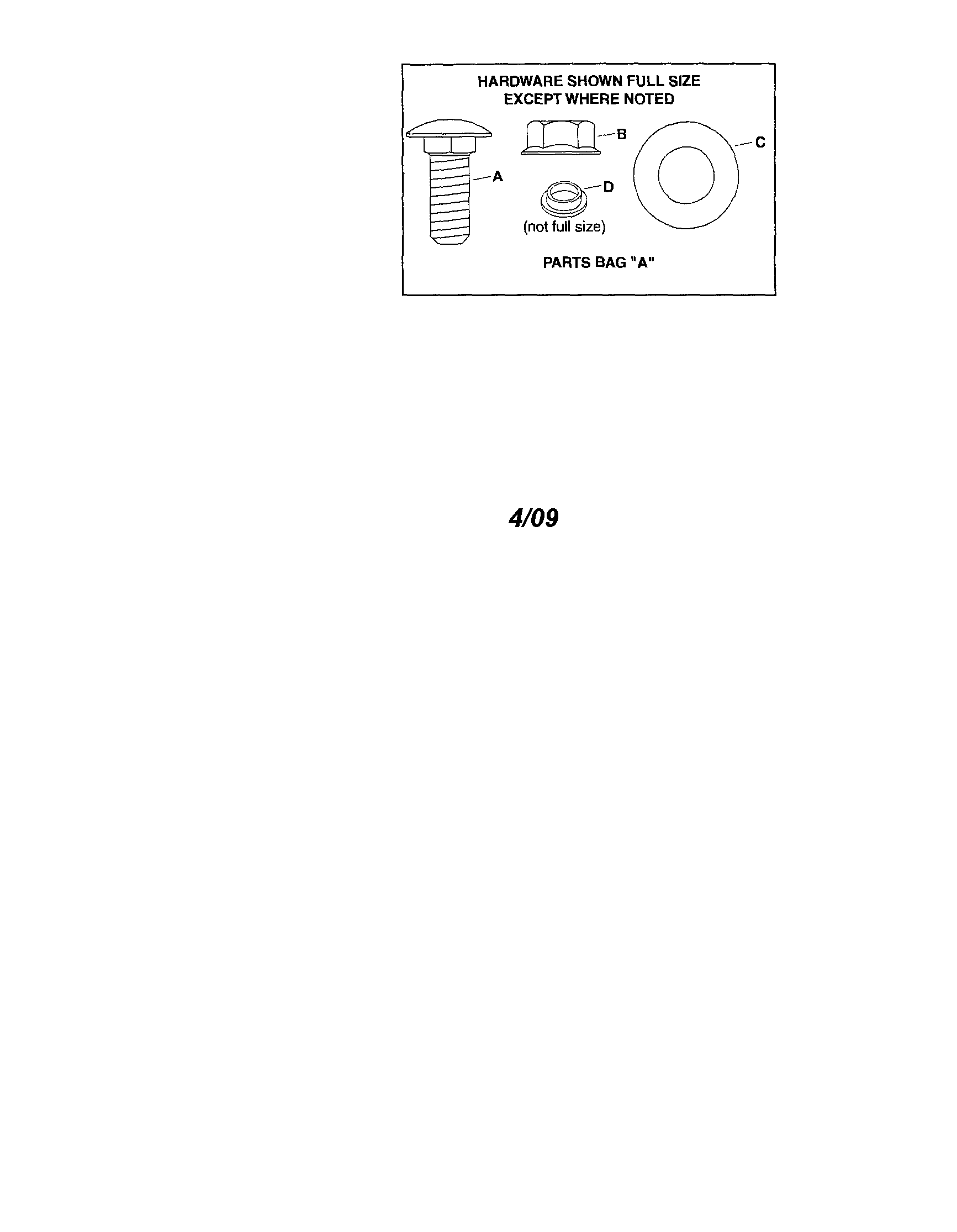 Front Bumper Hardware Diagram and Parts List for 48624608  Craftsman Lawn Tractor