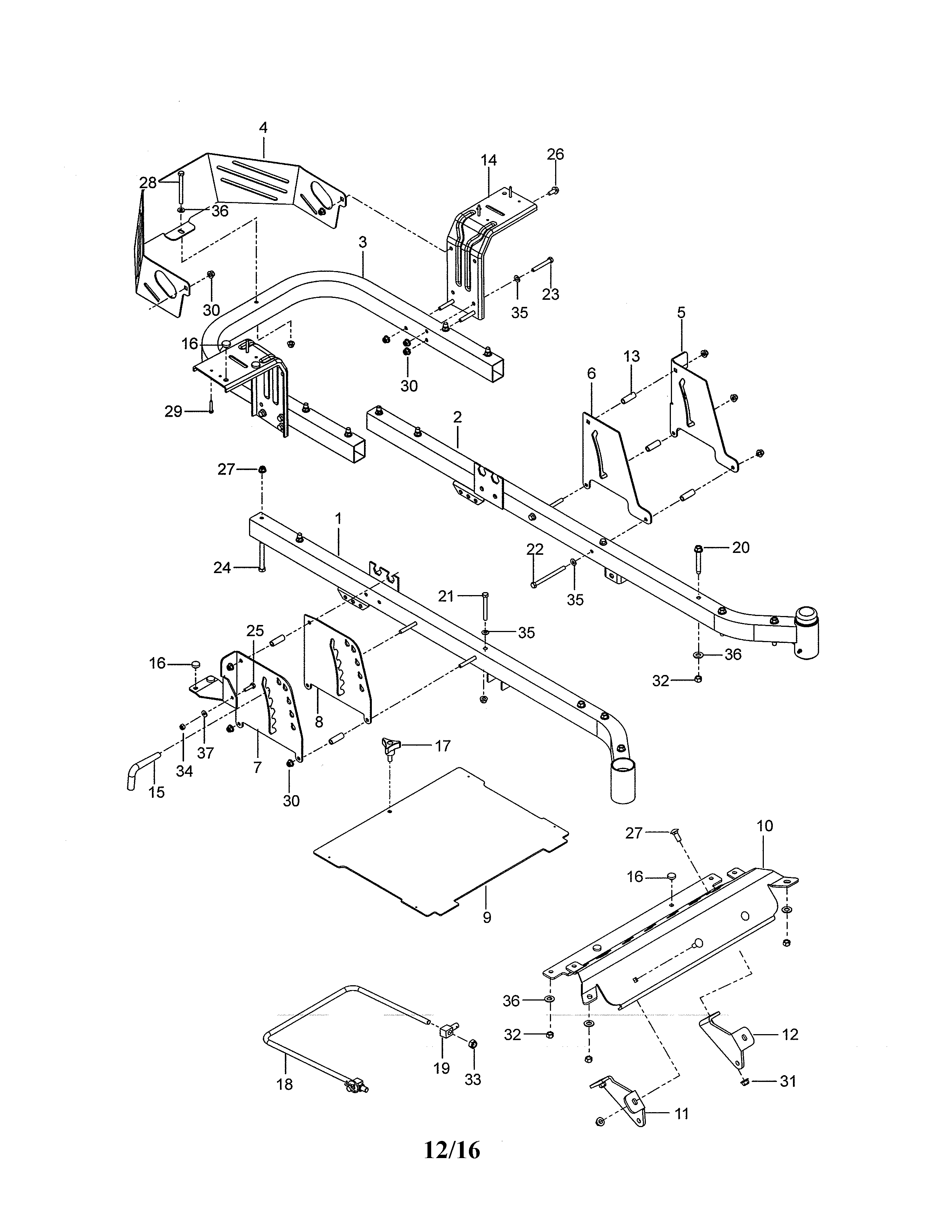 Frame Diagram and Parts List for 917277780  Craftsman Engine