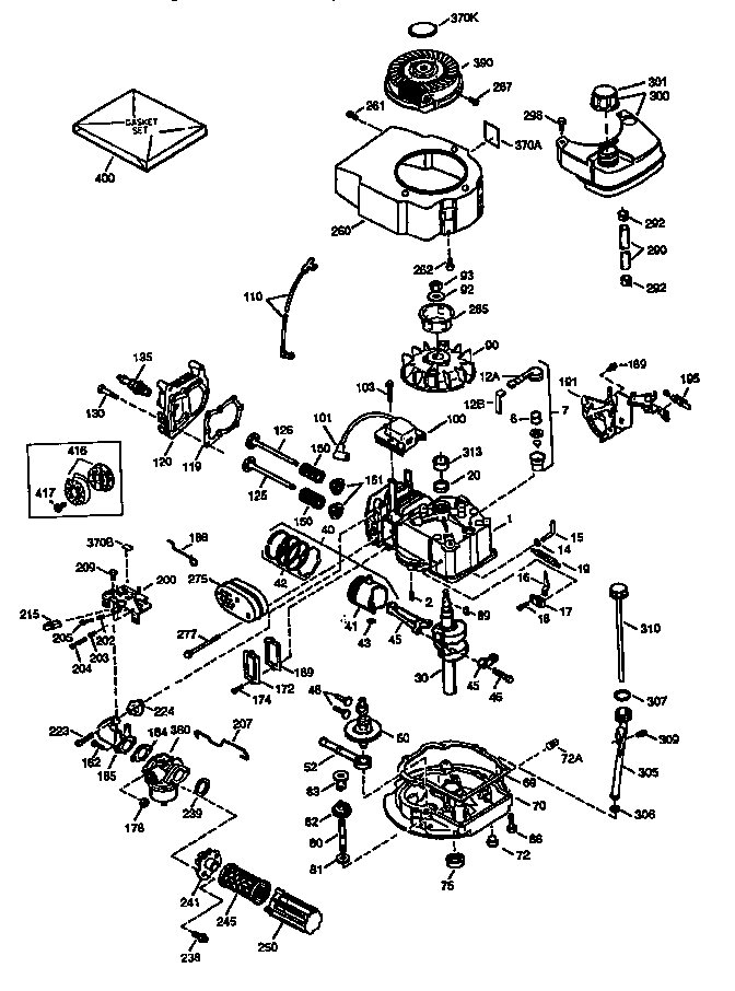 Engine 143.965022 (71/143) Diagram and Parts List for 143965022  Craftsman Engine
