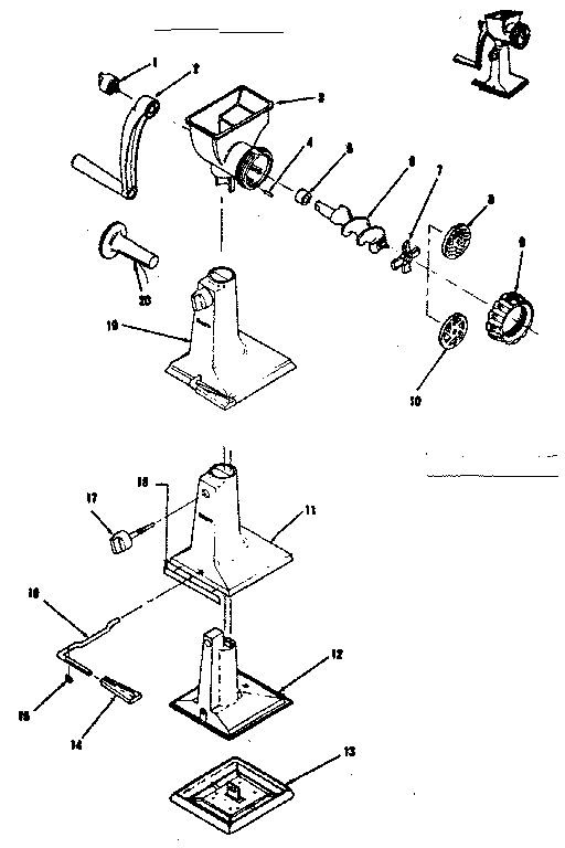 Replacement Parts 993-601 Diagram and Parts List for 4977  Craftsman Grinder