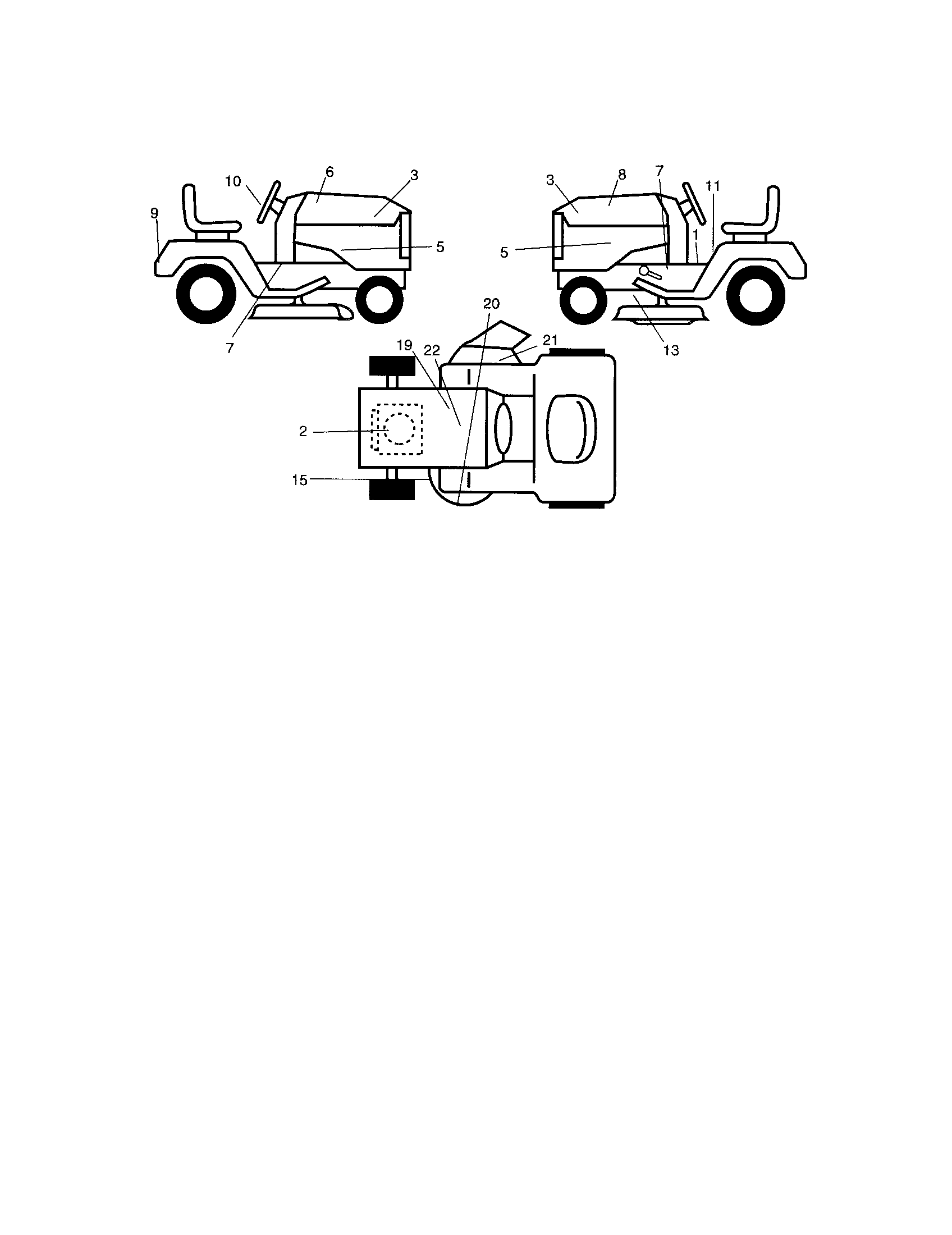 Decals Diagram and Parts List for 917273491  Craftsman Lawn Tractor