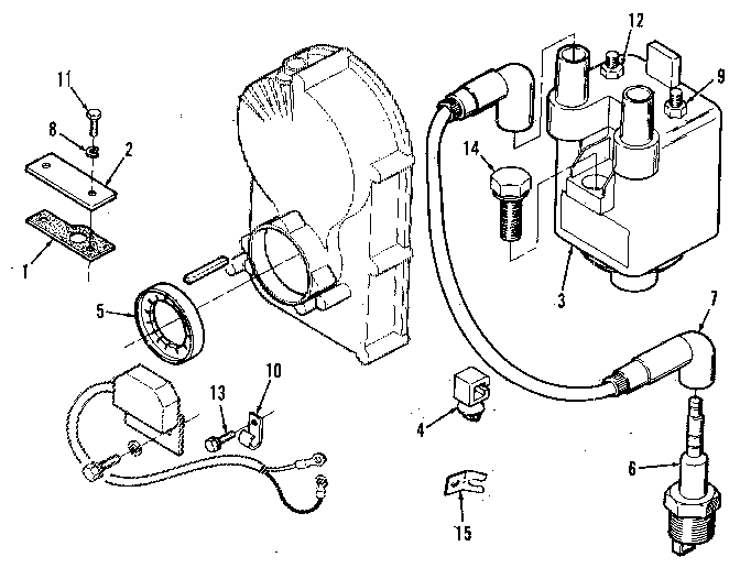 Ignition - Electronic Diagram and Parts List for 73911054C  Craftsman Engine