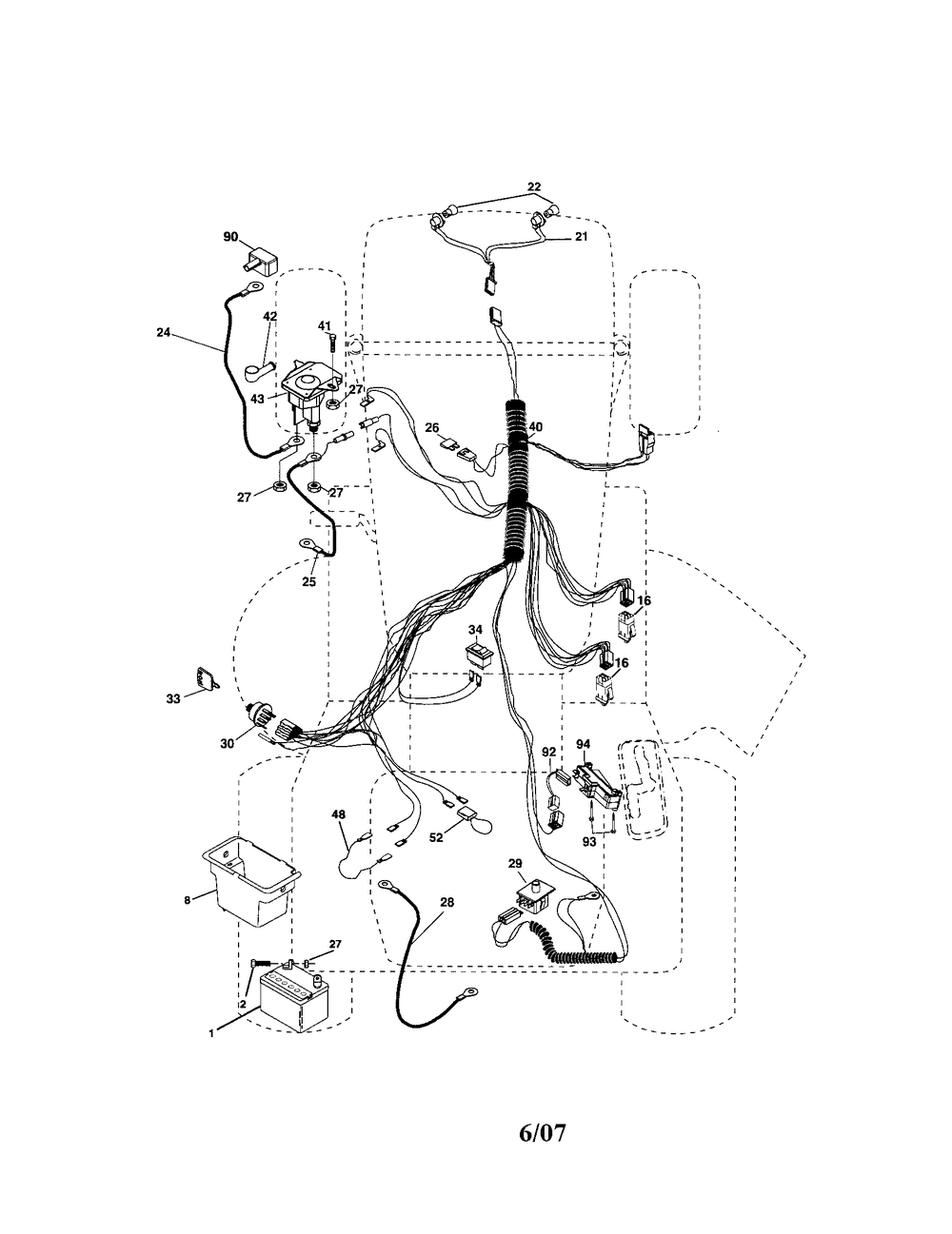 Diagram Diagram and Parts List for 917287050 Type 0 Craftsman Lawn Tractor