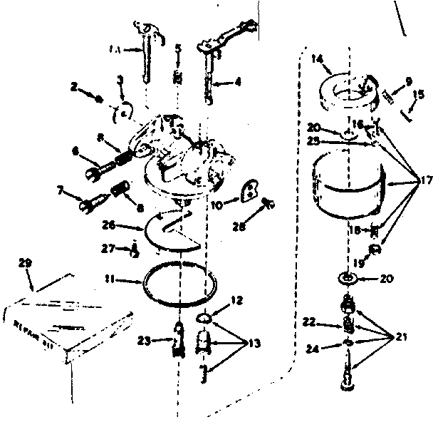 Carburetor Diagram and Parts List for 143546092  Craftsman Engine