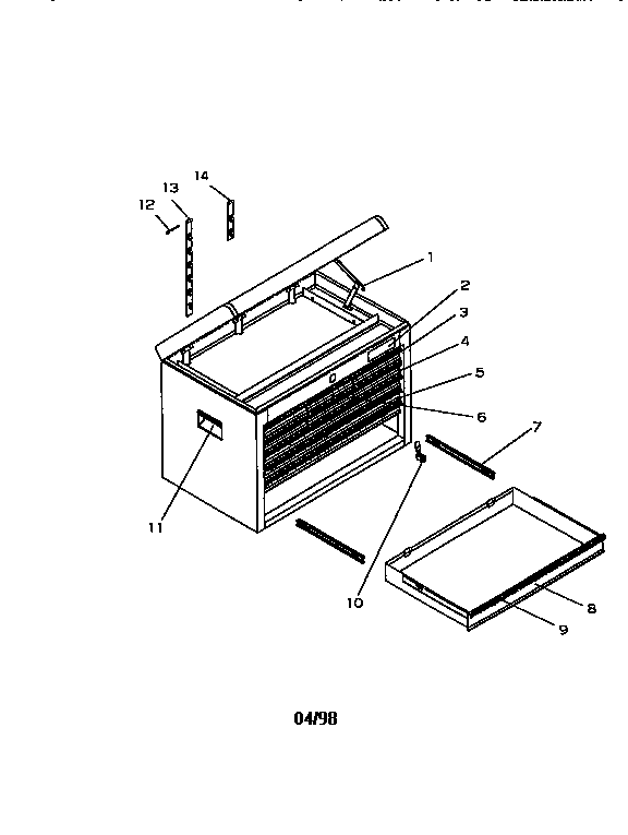 Unit Parts Diagram and Parts List for 706659080  Craftsman Tool Stand & Cart