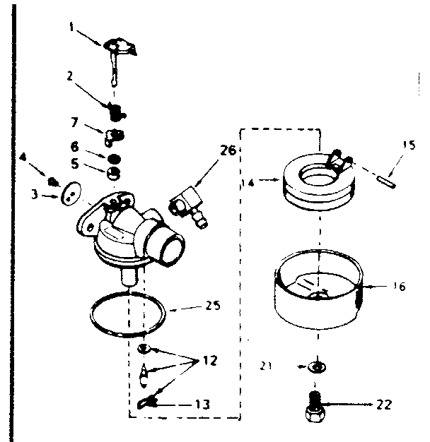 Carburetor No.632063 Diagram and Parts List for 143294612  Craftsman Engine