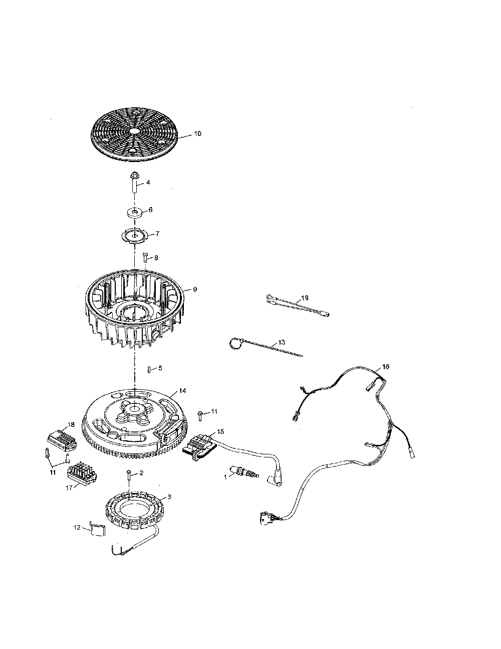 Ignition Diagram and Parts List for 96042022000  Craftsman Lawn Tractor
