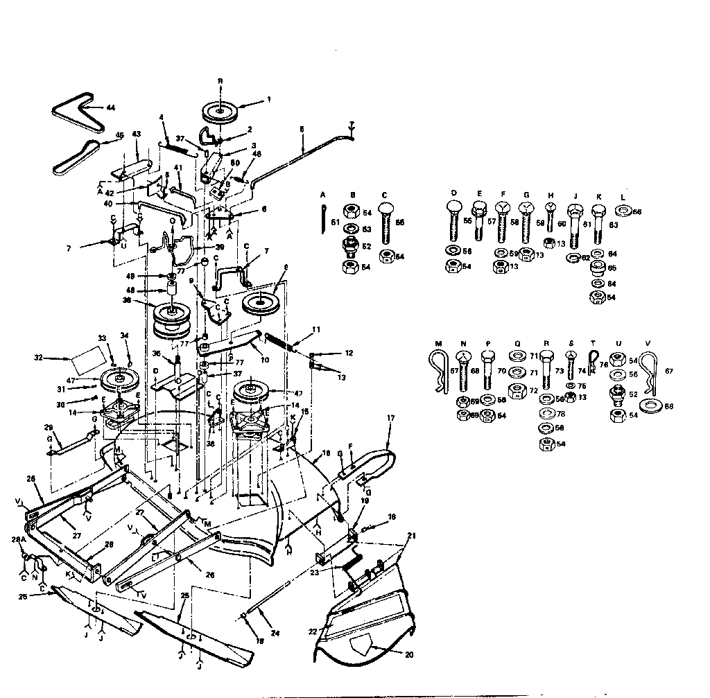 Mower Diagram and Parts List for 917252641  Craftsman Lawn Tractor