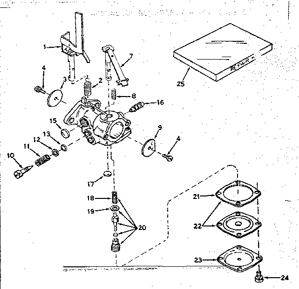 Carburetor No. 631519 Diagram and Parts List for 200193152  Craftsman Engine