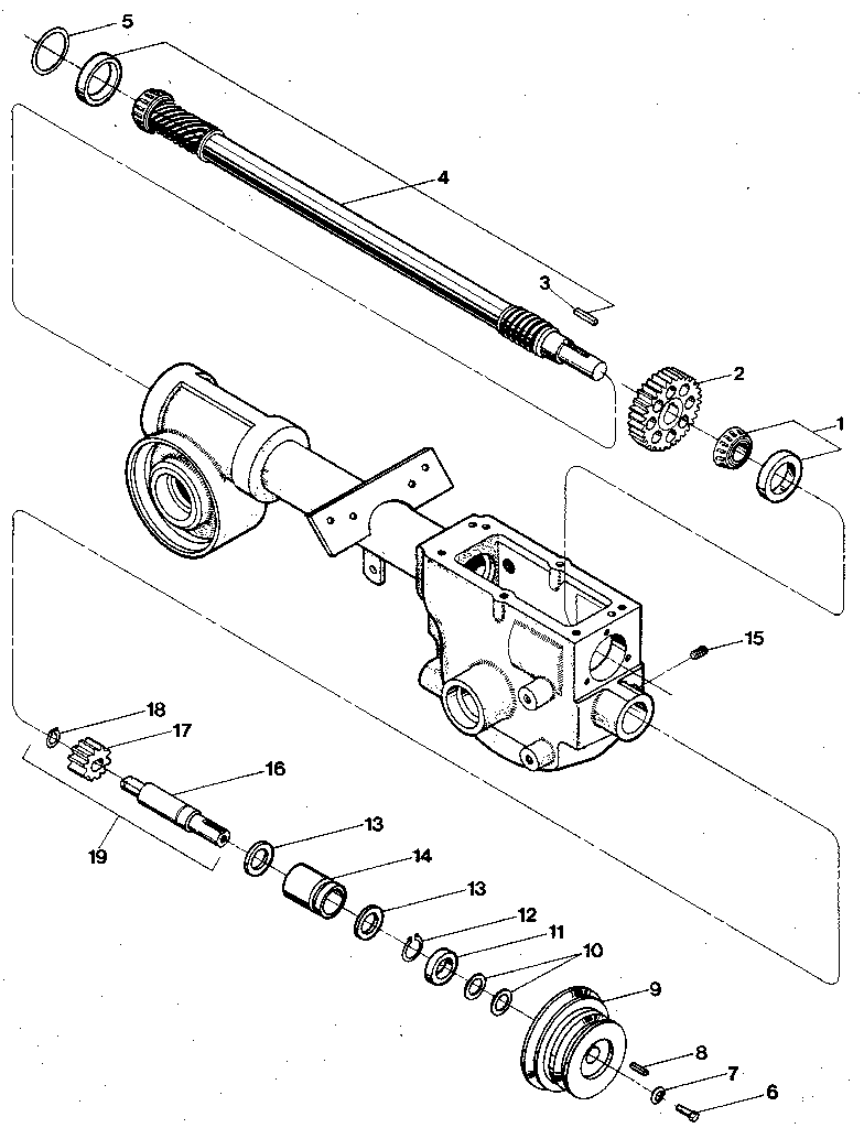 Drive shaft & input pinion shaft Diagram and Parts List for 98729904  Craftsman Tiller